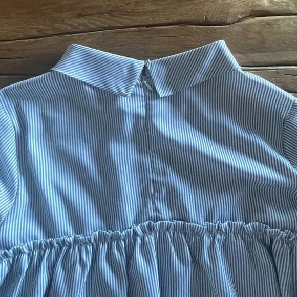 On Twelfth Blue and White Striped Shirt - Picture 10 of 10